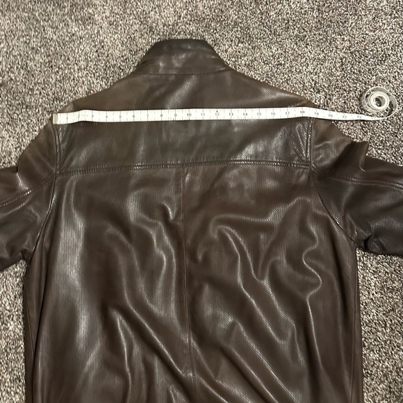 B & C (BOD & Christensen) Brown Leather Jacket in a size Medium - Picture 3 of 11